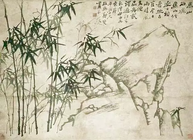 鄭板橋國畫竹系列作品《焦山石魂焦山竹》