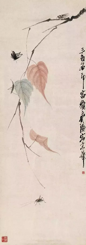 齊白石畫的蟬【貝葉草蟲】