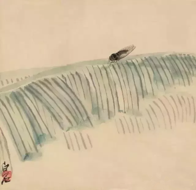 齊白石畫的蟬【蕉葉蟬】