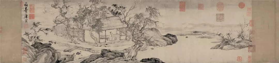 唐寅 悟陽子養(yǎng)性圖 明 唐寅 悟陽子養(yǎng)性圖 紙本水墨 29.5×103.5厘米 遼寧省博物館藏