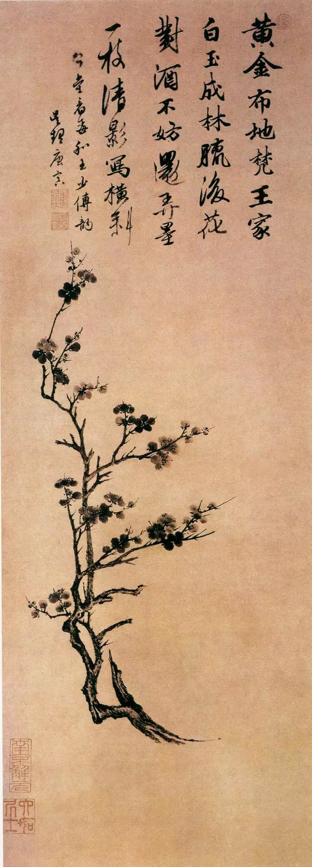 唐寅 梅花圖 唐寅 梅花圖 紙本墨筆 北京故宮博物院藏