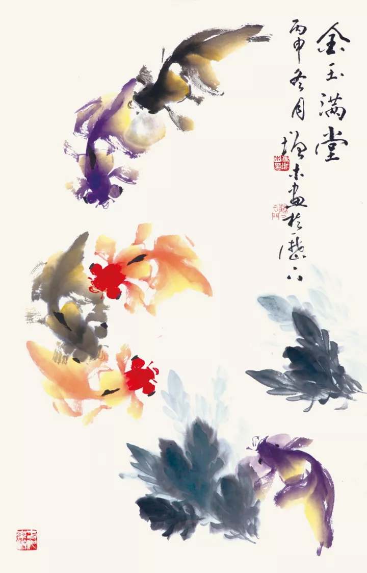 畫家馮增木寫意金魚畫法