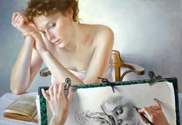 弗朗辛·凡·霍夫(Francine Van Hove)女性人體油畫作品2