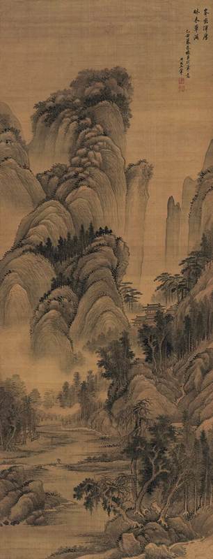 清 王翚 仿巨然山水圖 清 王翚 仿巨然山水圖