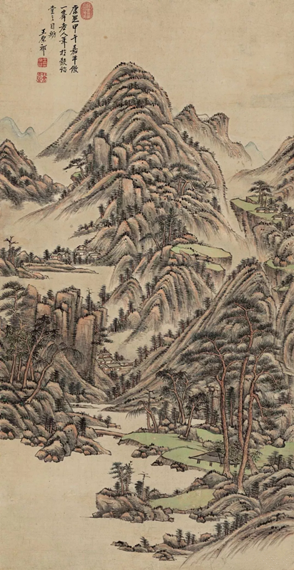 清 王原祁 仿一峰山水圖 清 王原祁 仿一峰山水圖