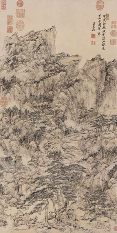 清 王原祁 仿王蒙夏日山居 清 王原祁 仿王蒙夏日山居
