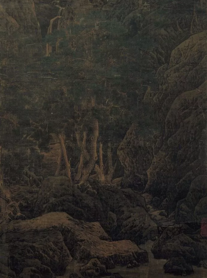 宋朝畫家李唐山水畫《萬壑松風(fēng)》局部圖 宋朝畫家李唐山水畫《萬壑松風(fēng)》局部圖