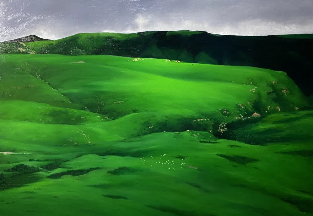 楊建油畫作品《原野》