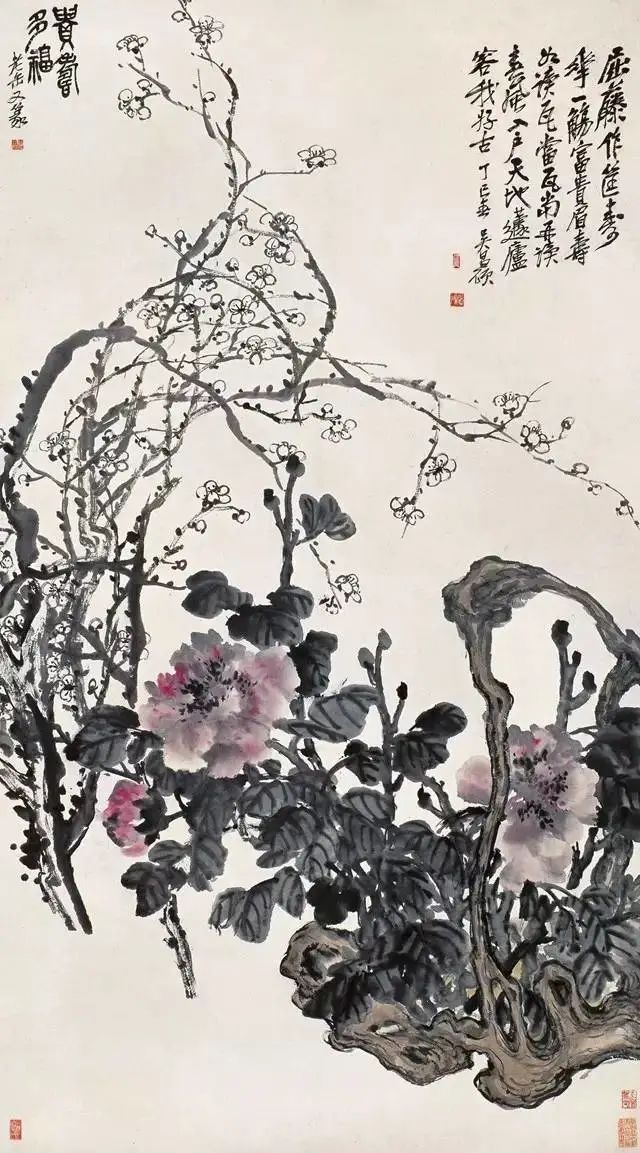吳昌碩花卉作品欣賞 吳昌碩花卉作品欣賞