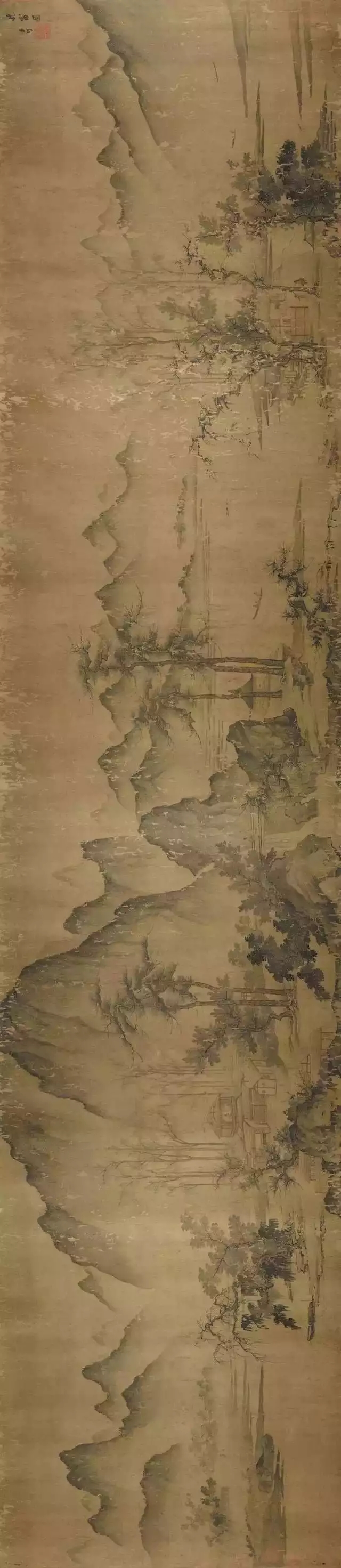 宋·文同 晚靄橫卷圖 紙本墨色 30.2×216cm 美國大都會博物館藏 宋·文同 晚靄橫卷圖 紙本墨色 30.2×216cm 美國大都會博物館藏