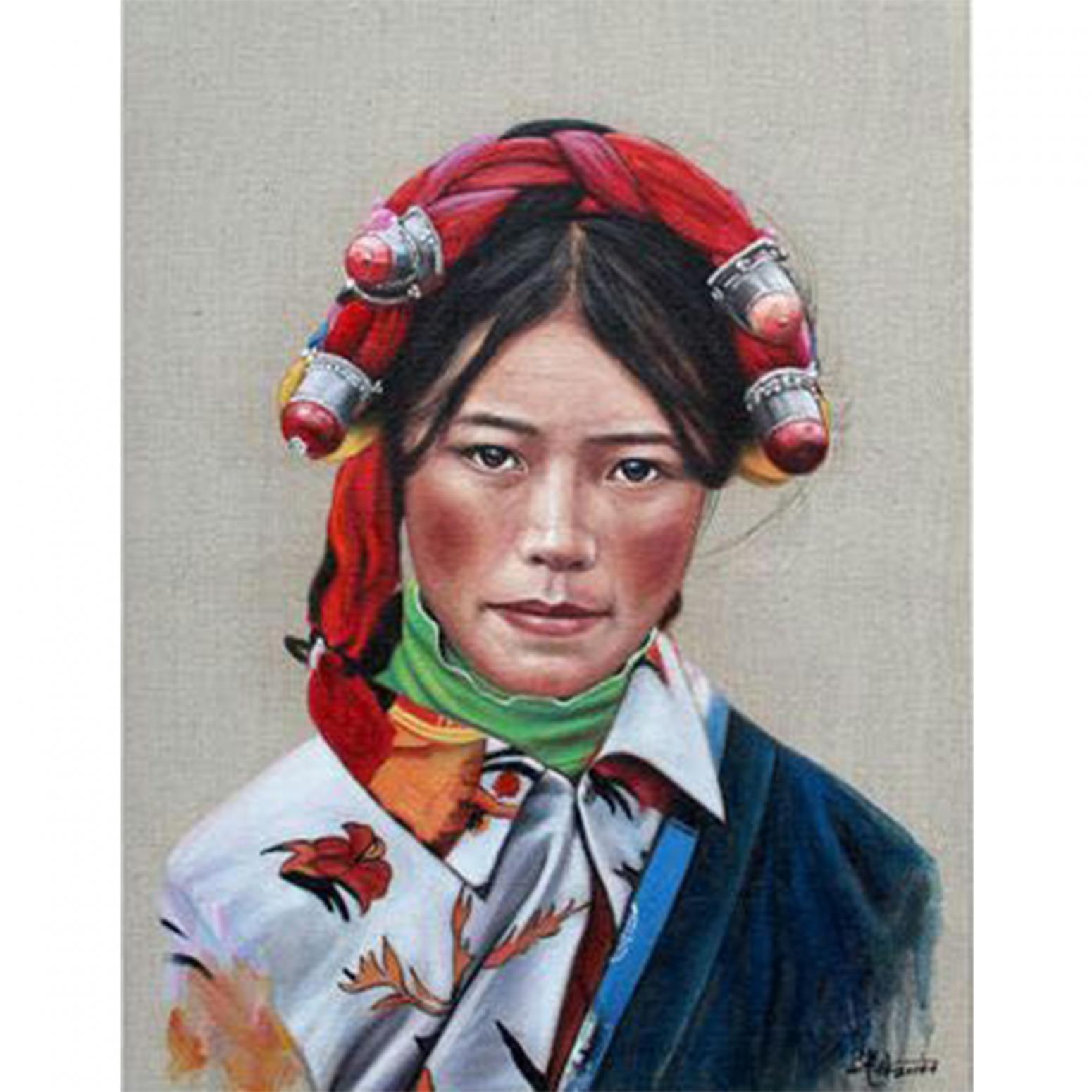 王集林國(guó)畫作品《【民族魂系列三】作者王集林》