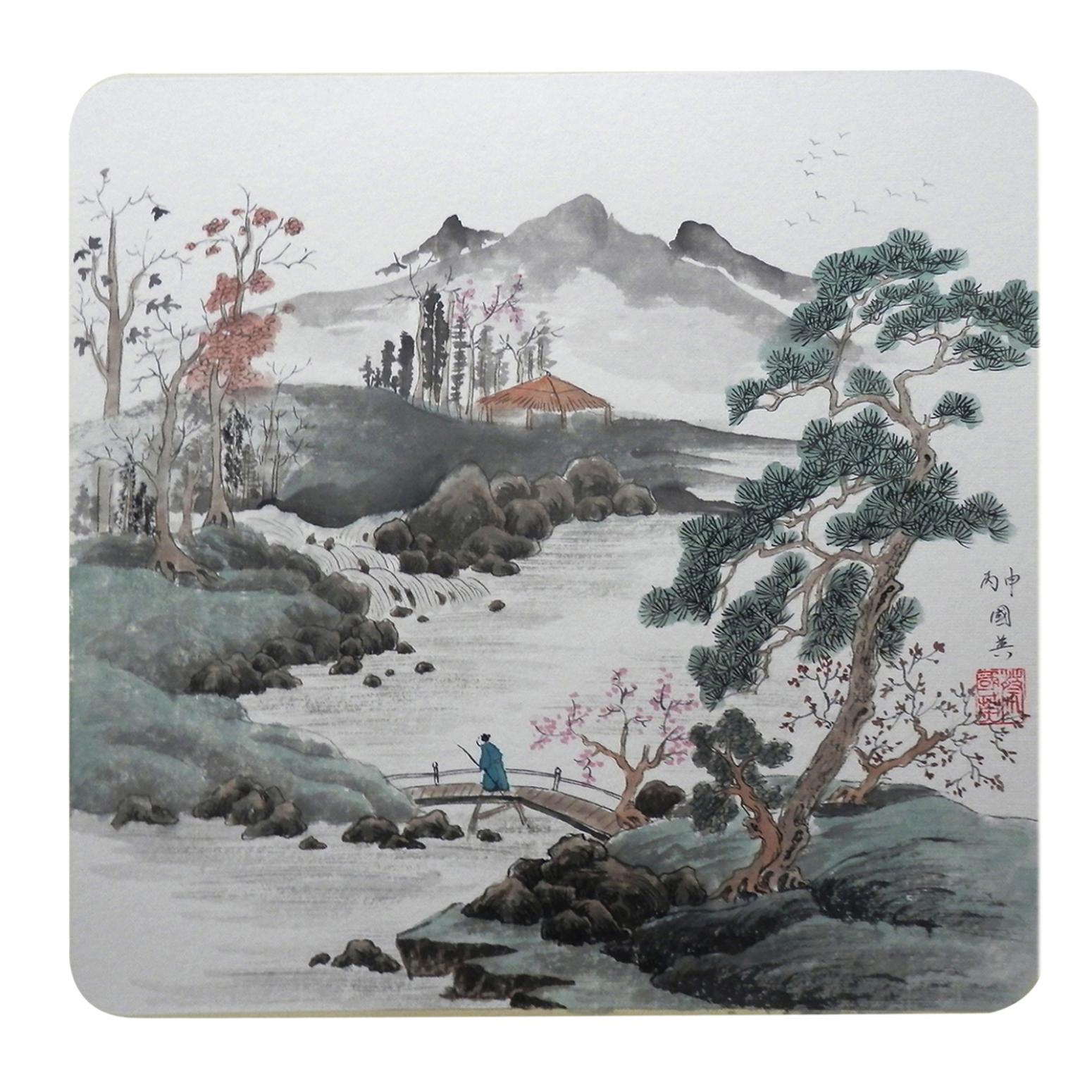 蔡國(guó)英國(guó)畫作品《【水墨山水】作者蔡國(guó)英》