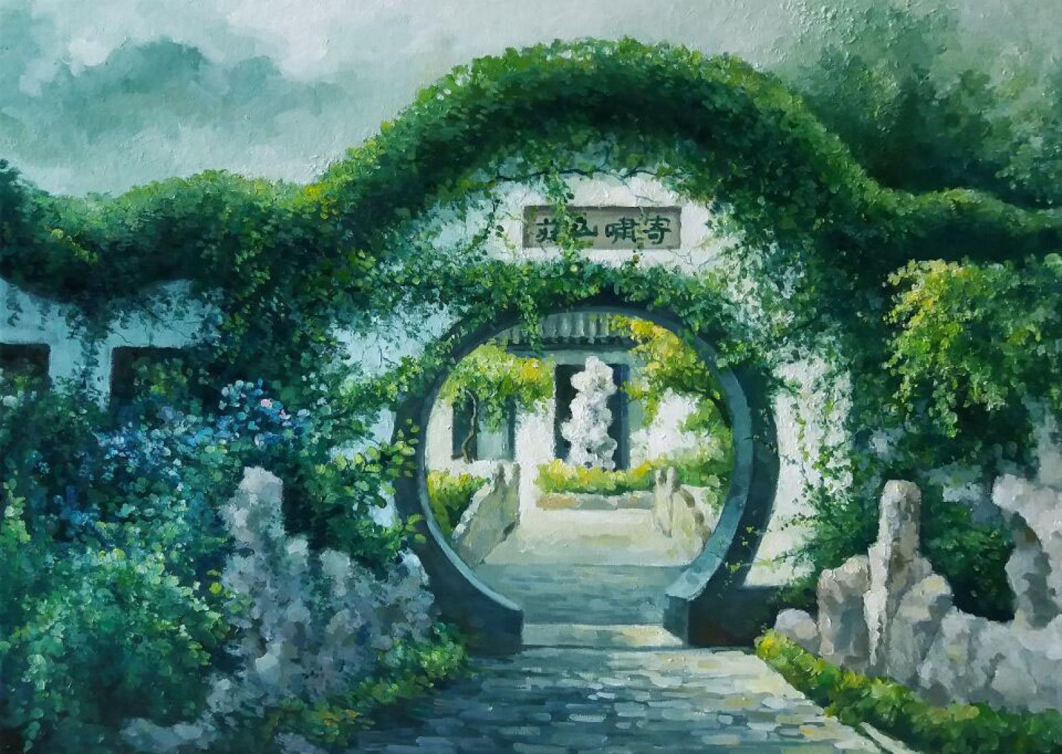 高劍峰油畫作品《【揚(yáng)州小景】作者高劍峰》【圖0】