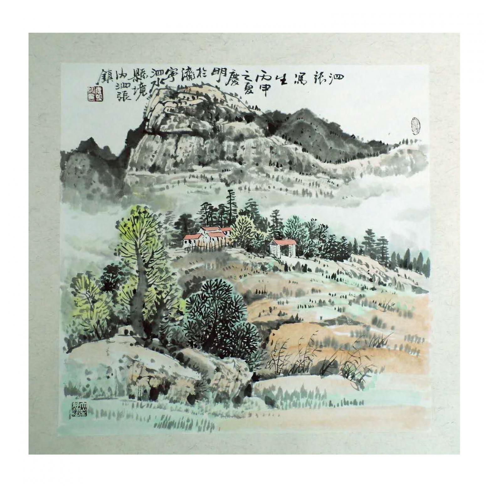 陳慶明國畫作品《【一望無野】作者陳慶明》