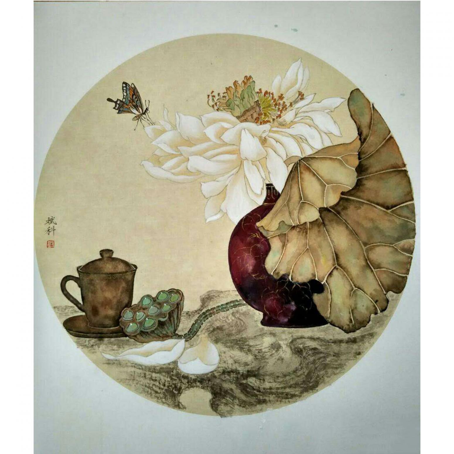 傅斌科國畫作品《【蓮】作者傅斌科》