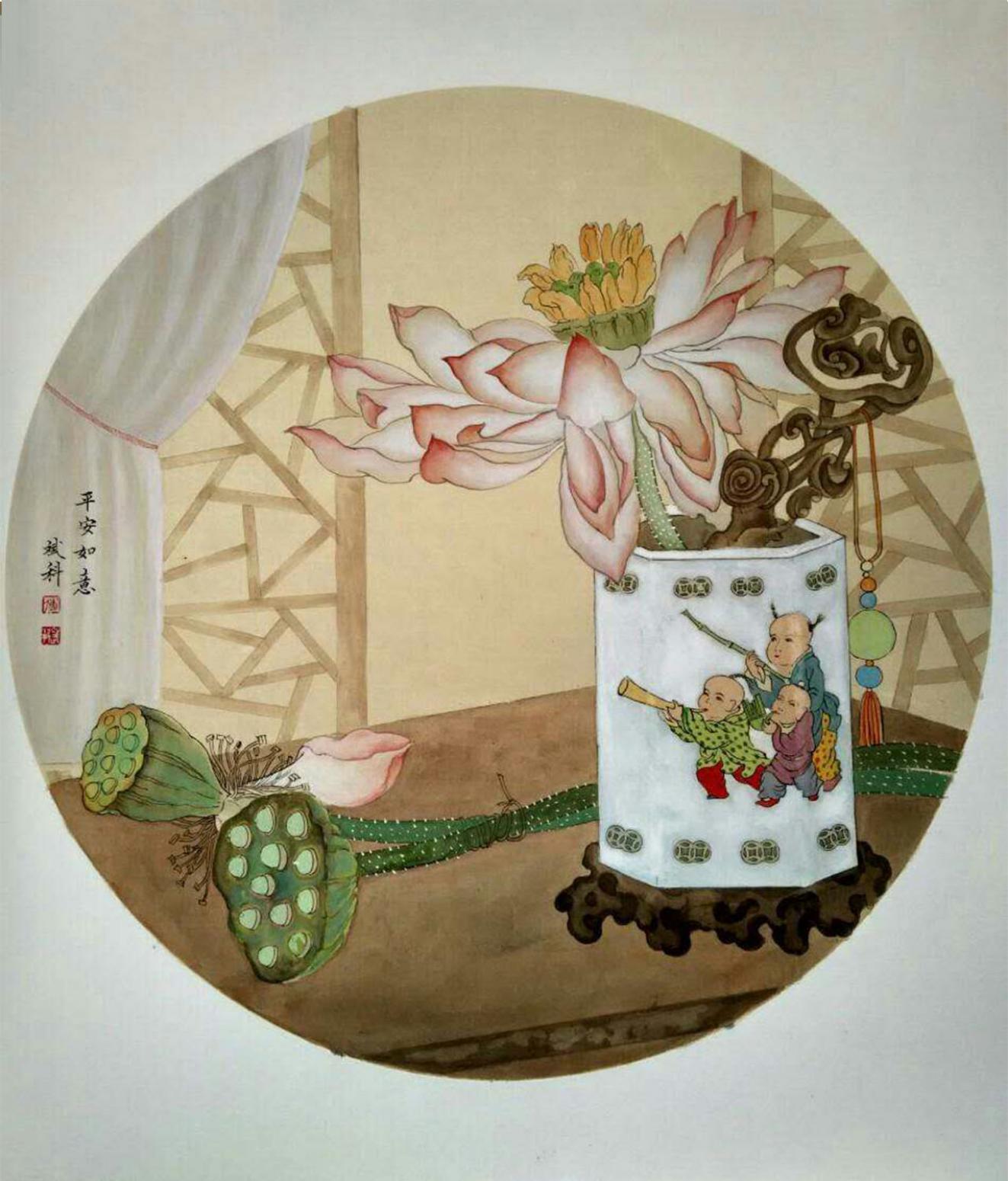 傅斌科國畫作品《【蓮】作者傅斌科》【圖0】