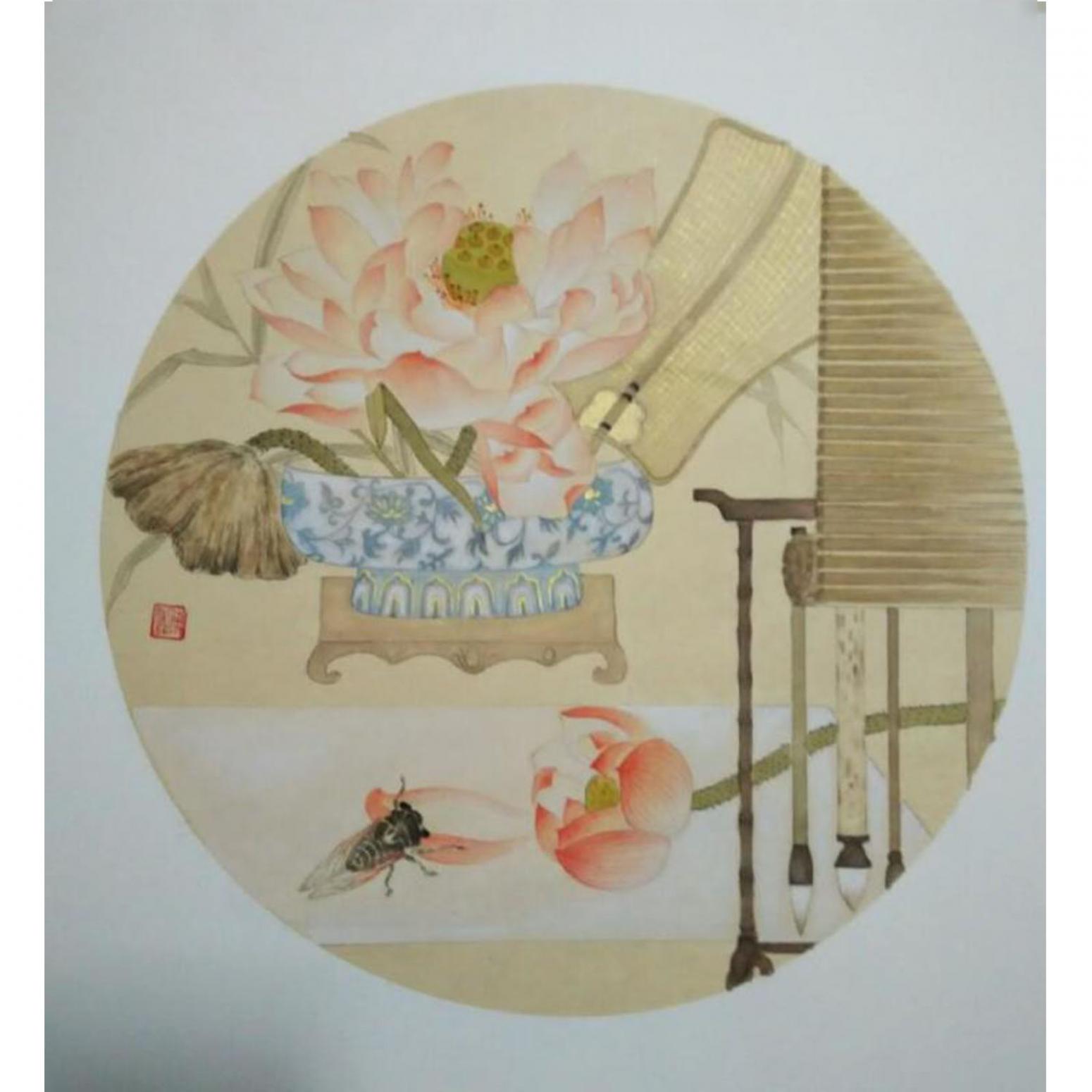 傅斌科國畫作品《【蓮】作者傅斌科》