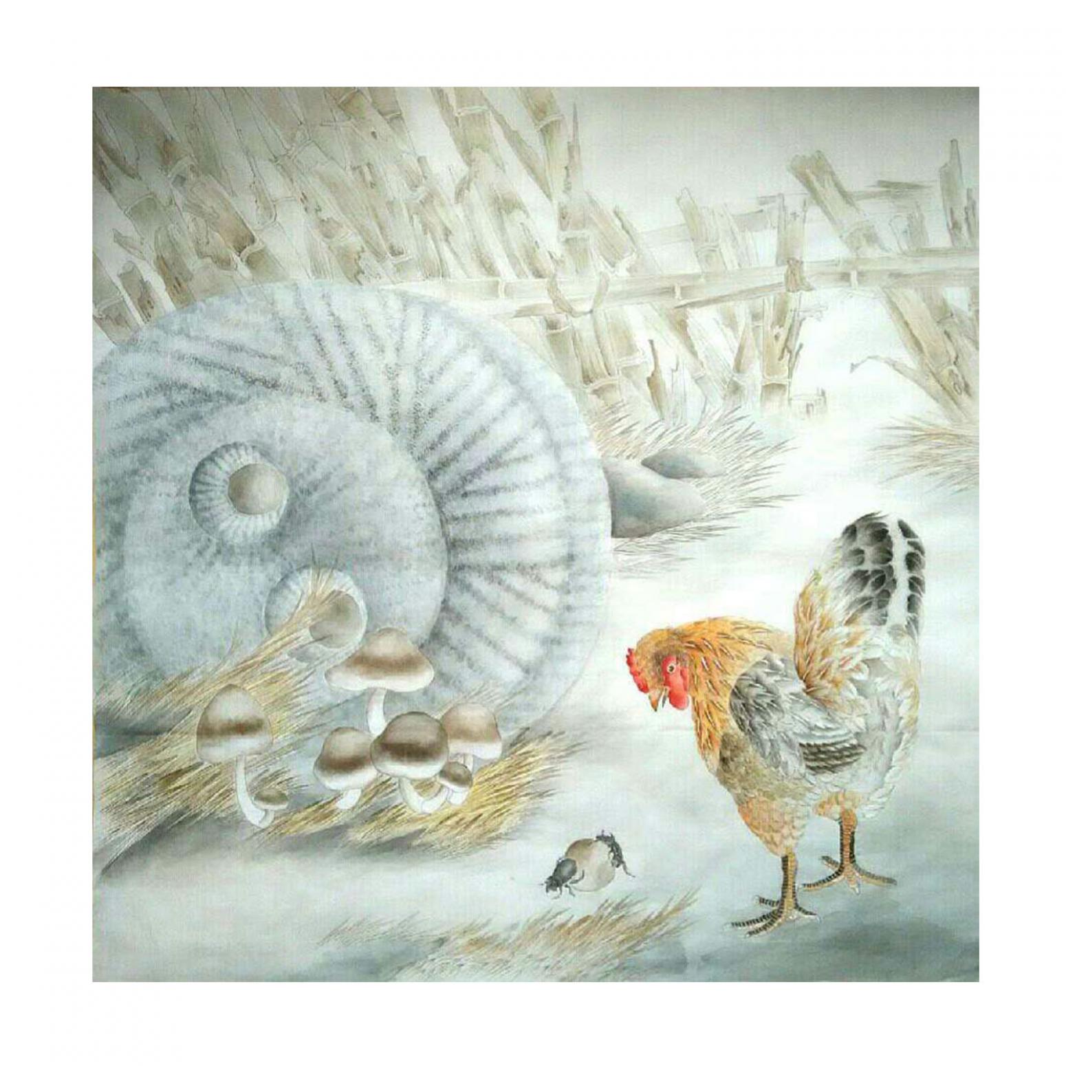 傅斌科國畫作品《【昆蟲記】作者傅斌科》