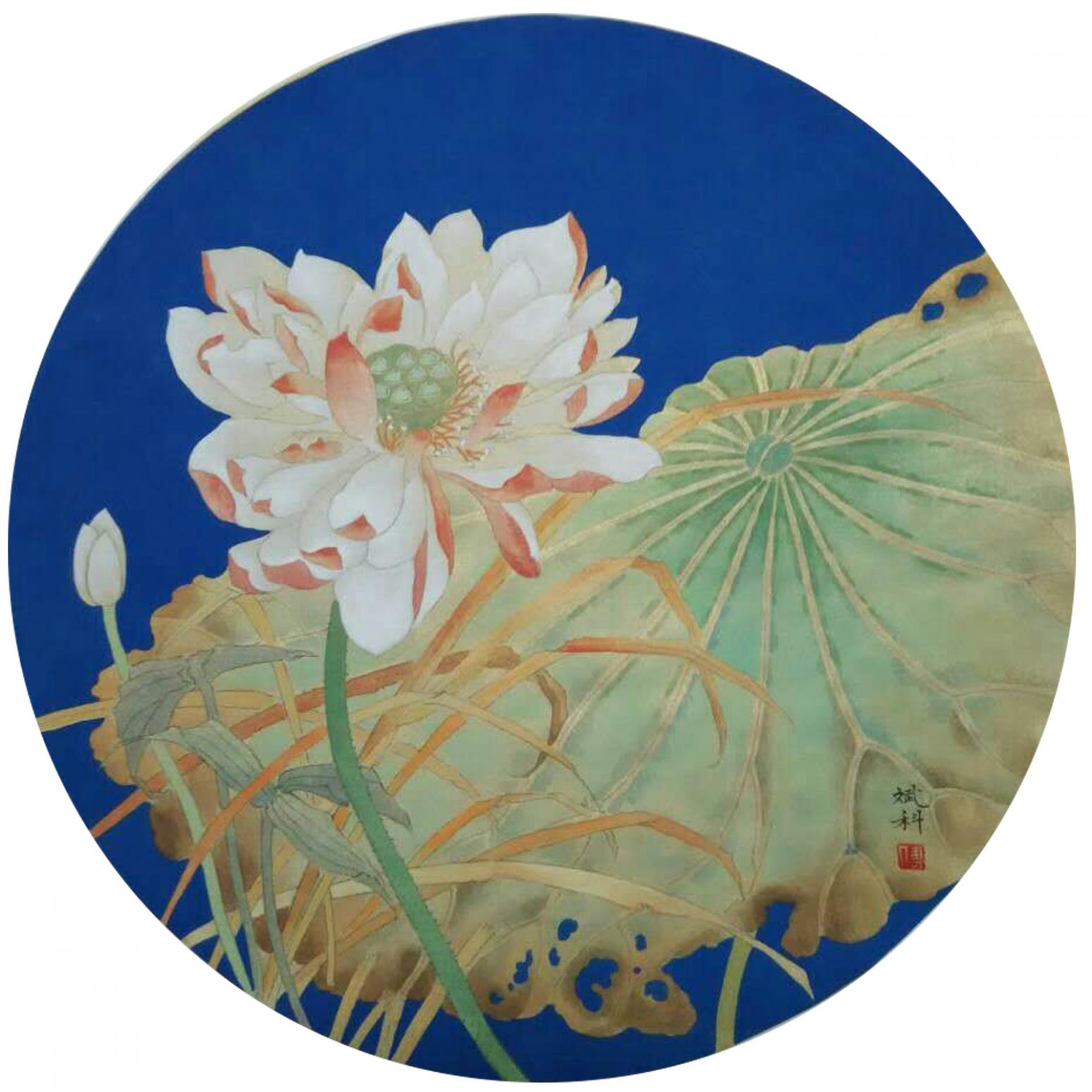 傅斌科國畫作品《【蓮】作者傅斌科》