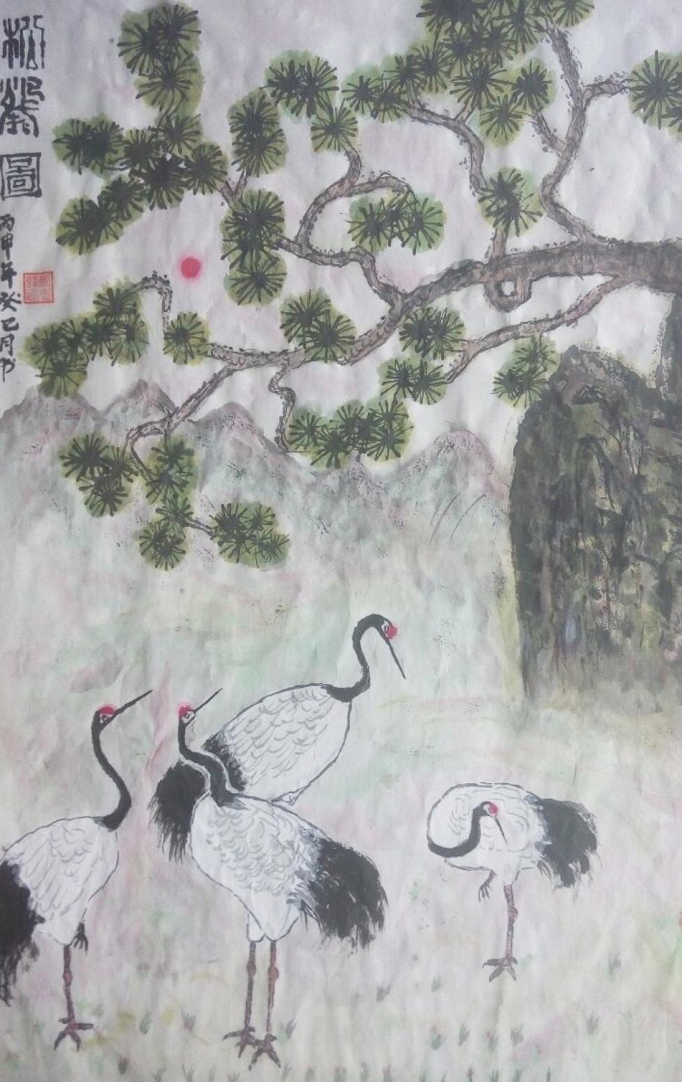 劉先鋒國畫作品《【白鶴】作者劉先鋒》【圖0】