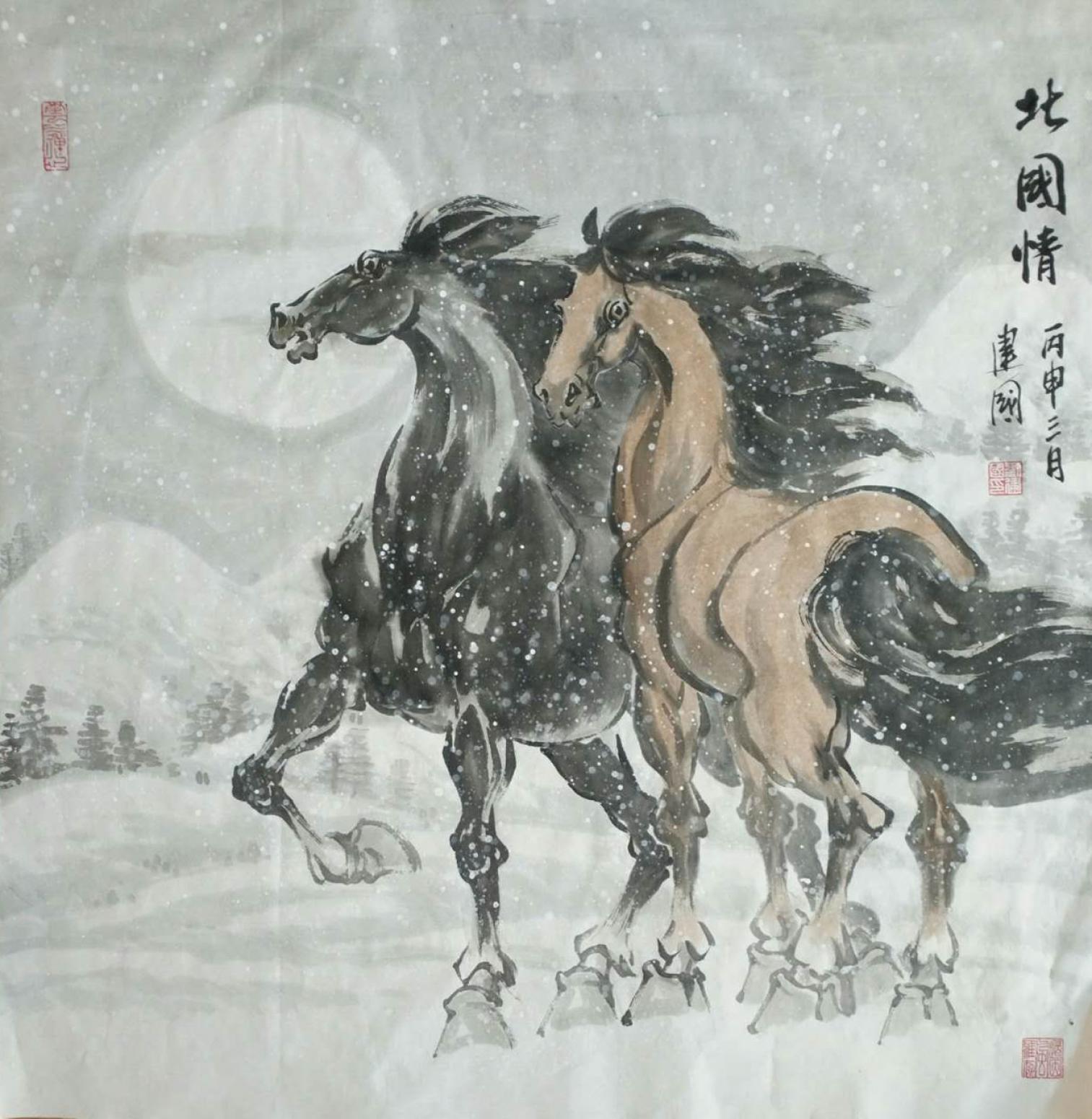 劉建國(guó)國(guó)畫作品《【北國(guó)情】作者劉建國(guó)》【圖0】