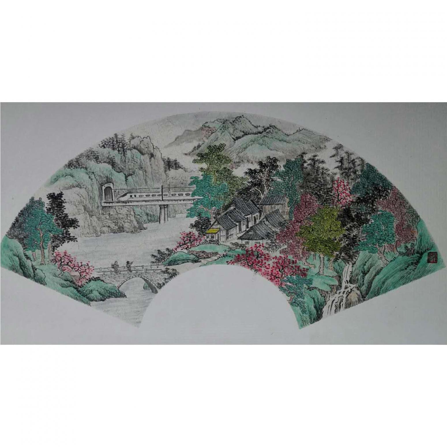 陳奇培國(guó)畫(huà)作品《【扇面】作者陳奇培 臨摹》