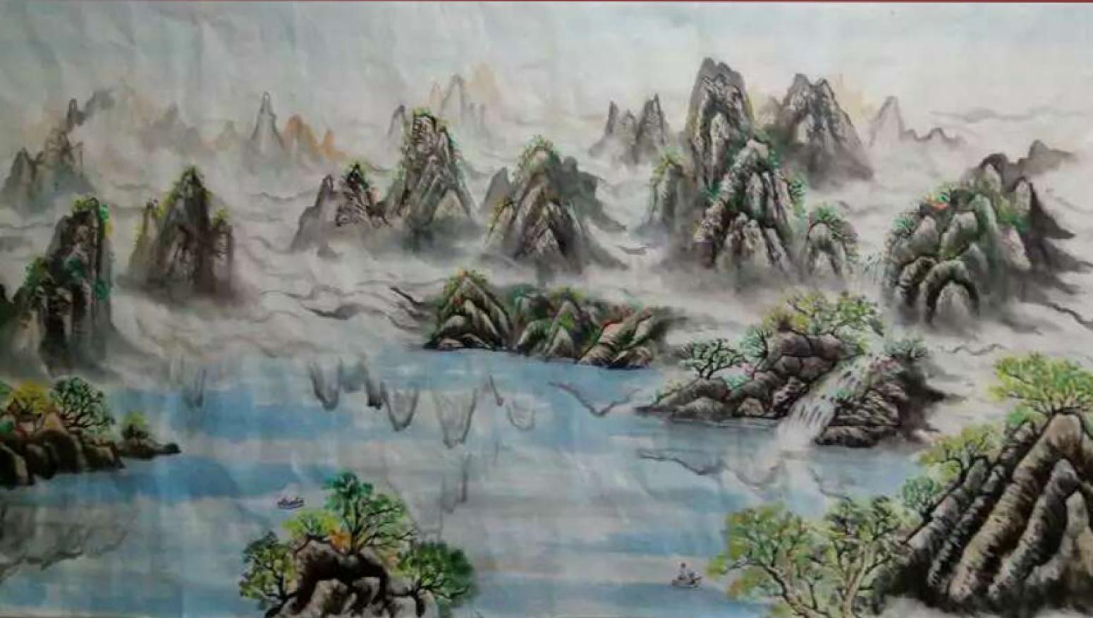 崔耀國畫作品《【仙境】作者崔耀》【圖0】