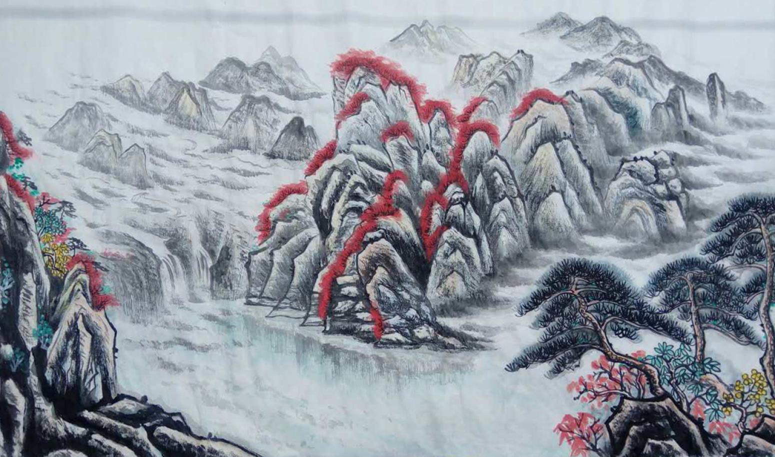 崔耀國畫作品《【海角一邊】作者崔耀》【圖0】