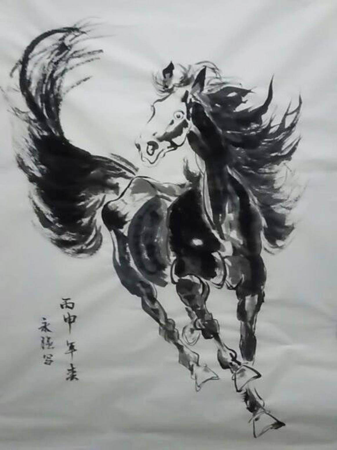 史永強(qiáng)國(guó)畫作品《【馬】作者史永強(qiáng)》【圖0】