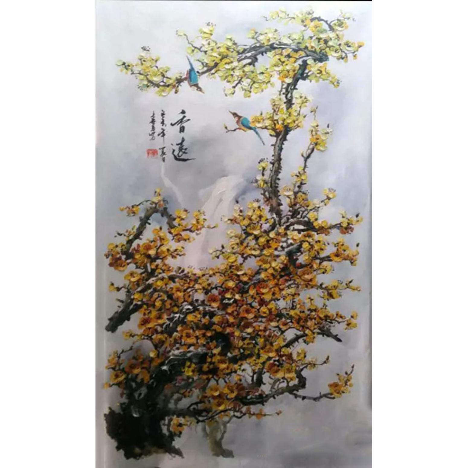 溫喜周國畫作品《【花鳥】作者溫喜周》