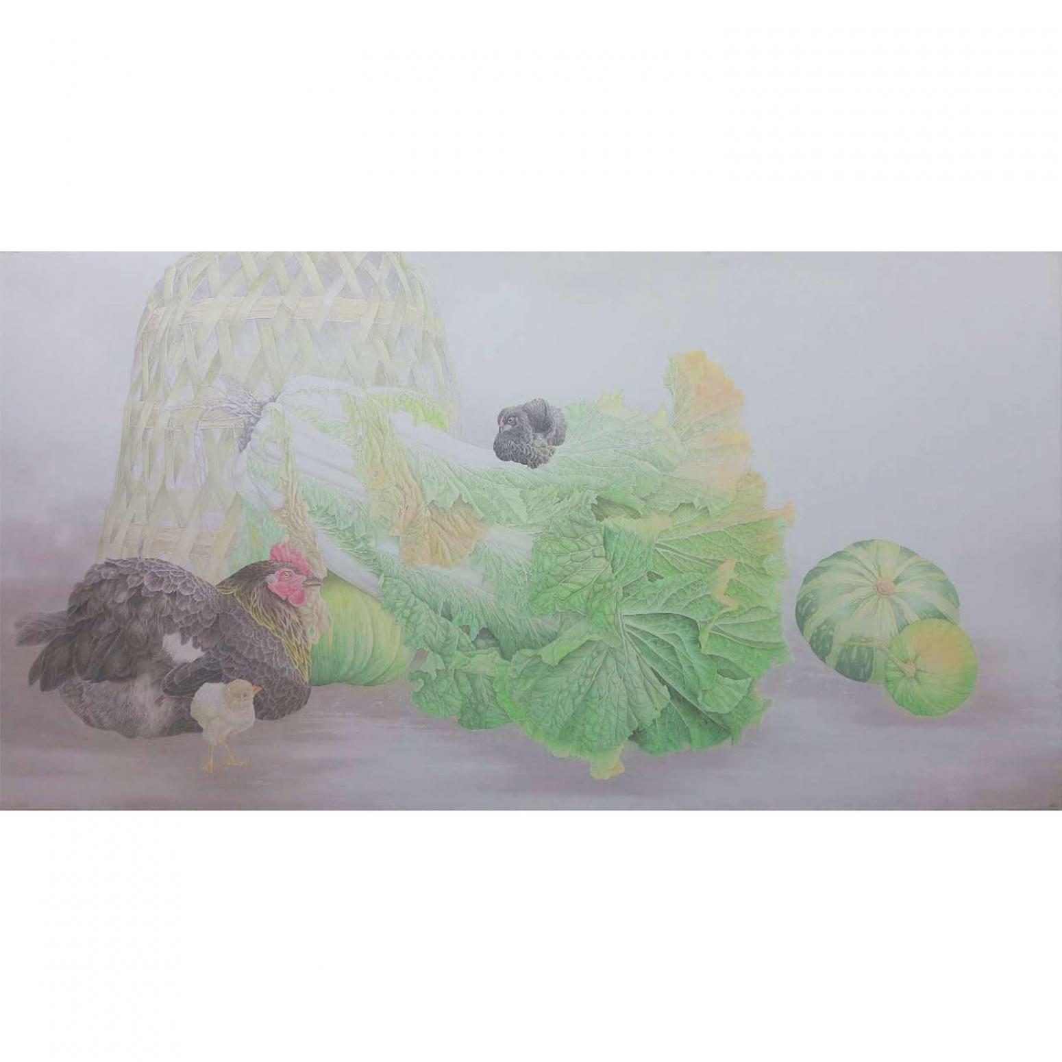 傅饒國畫作品《【豐衣足食】作者傅饒》