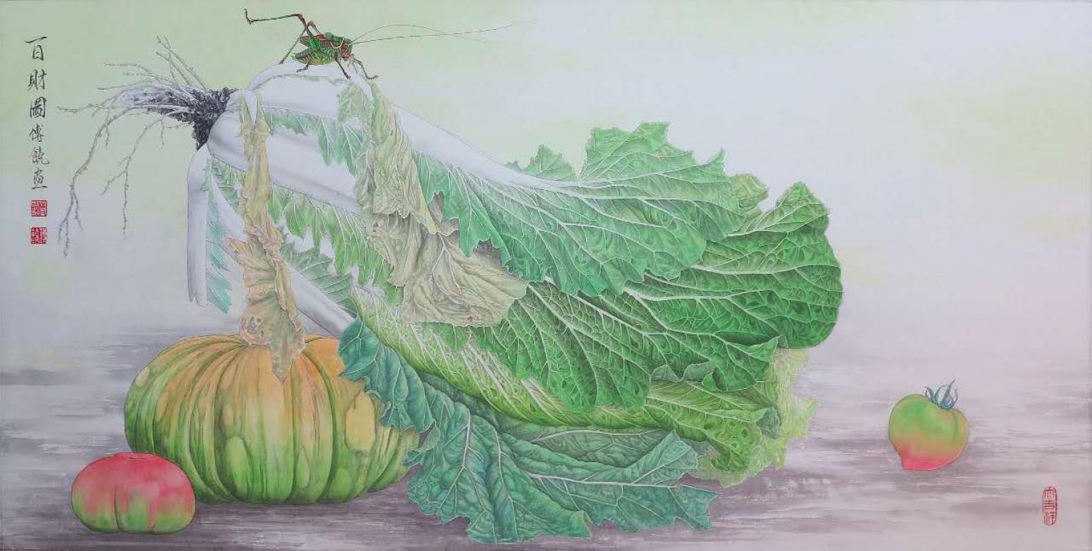 傅饒國畫作品《【百財圖4】作者傅饒》【圖0】