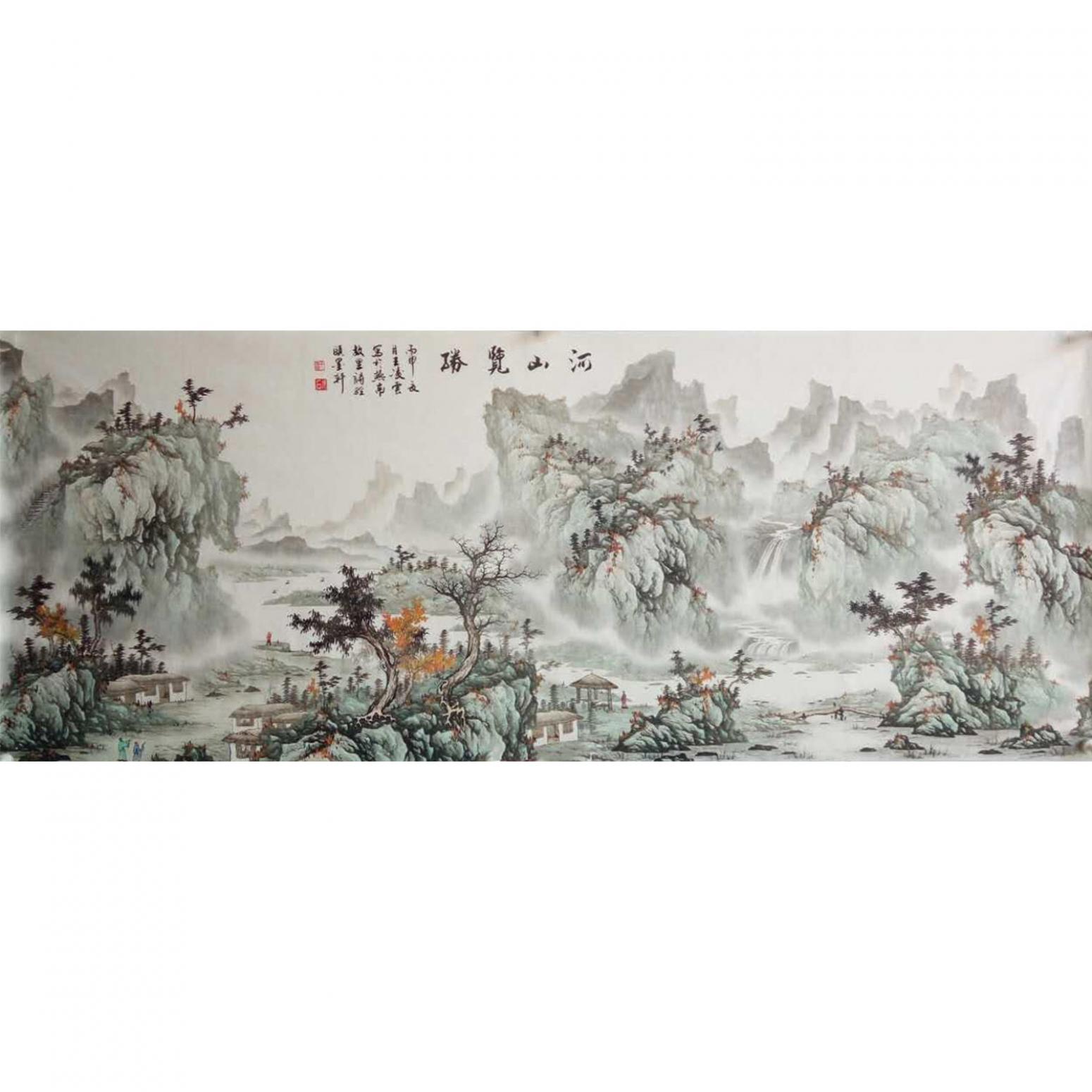 王凌云國畫作品《【河山覽勝】作者王凌云》