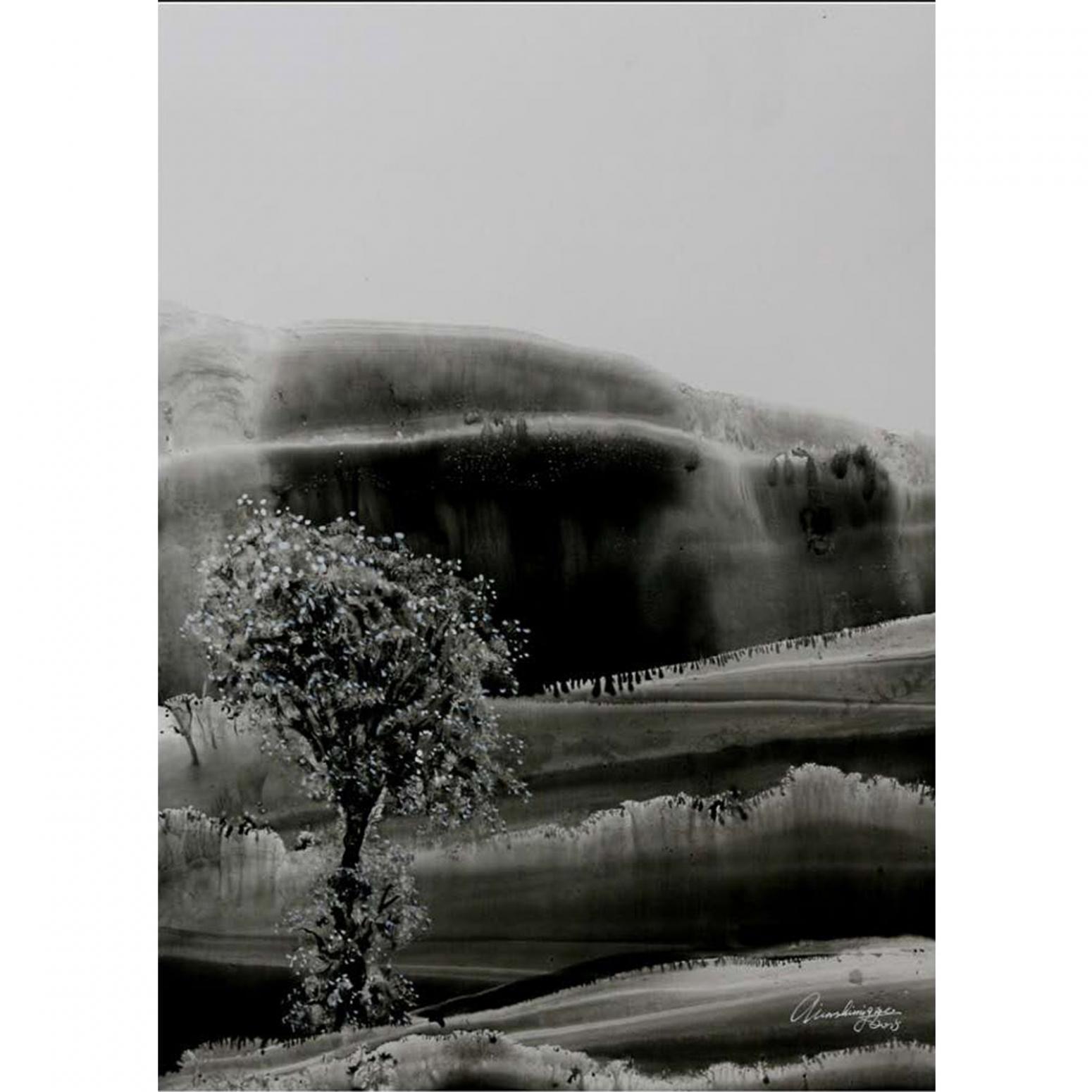 覃時明月國畫作品《【幻象畫8】作者覃時明月》