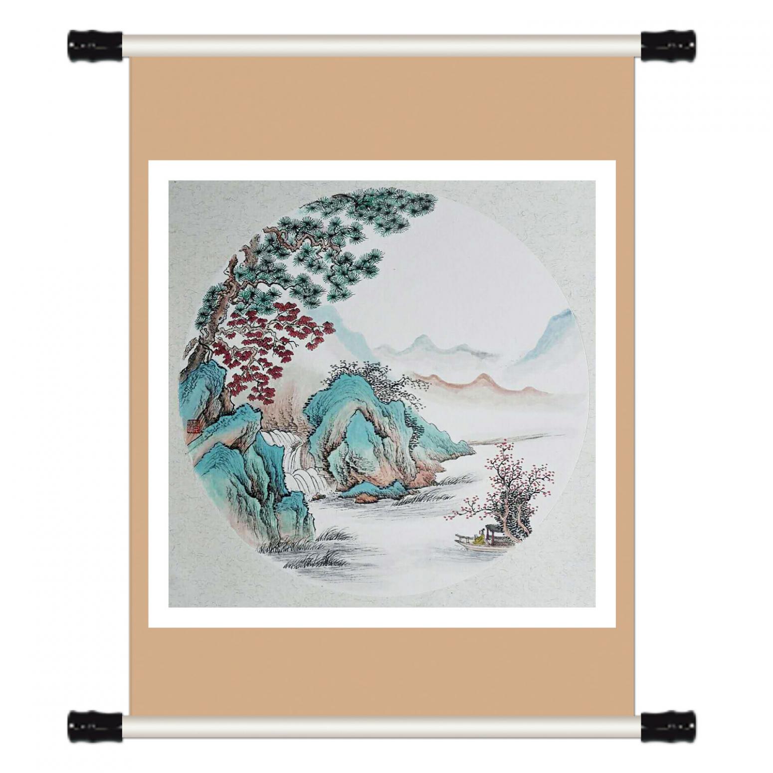 陳奇培國畫作品《【圓形軟卡】作者陳奇培 臨摹》【圖1】