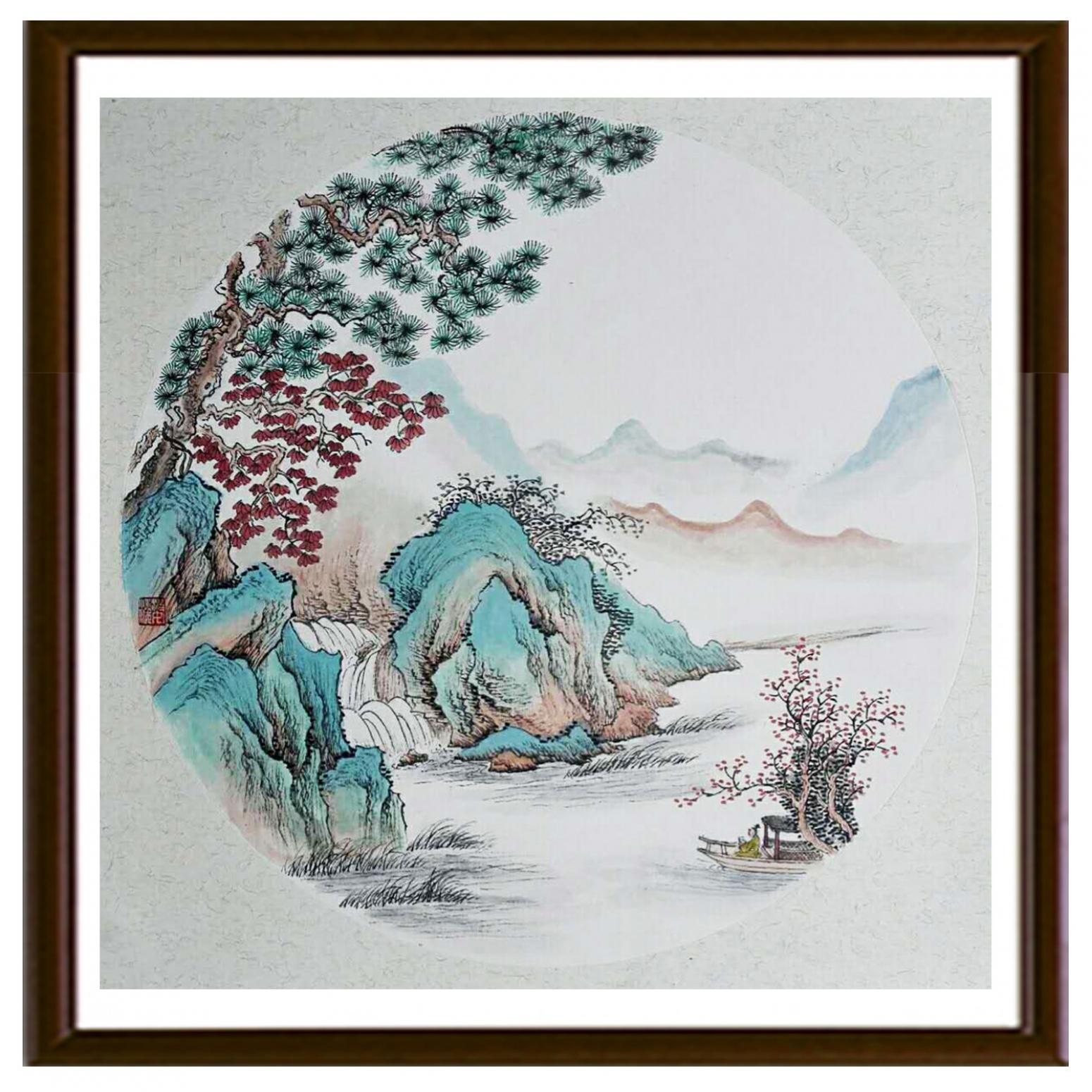 陳奇培國畫作品《【圓形軟卡】作者陳奇培 臨摹》【圖2】