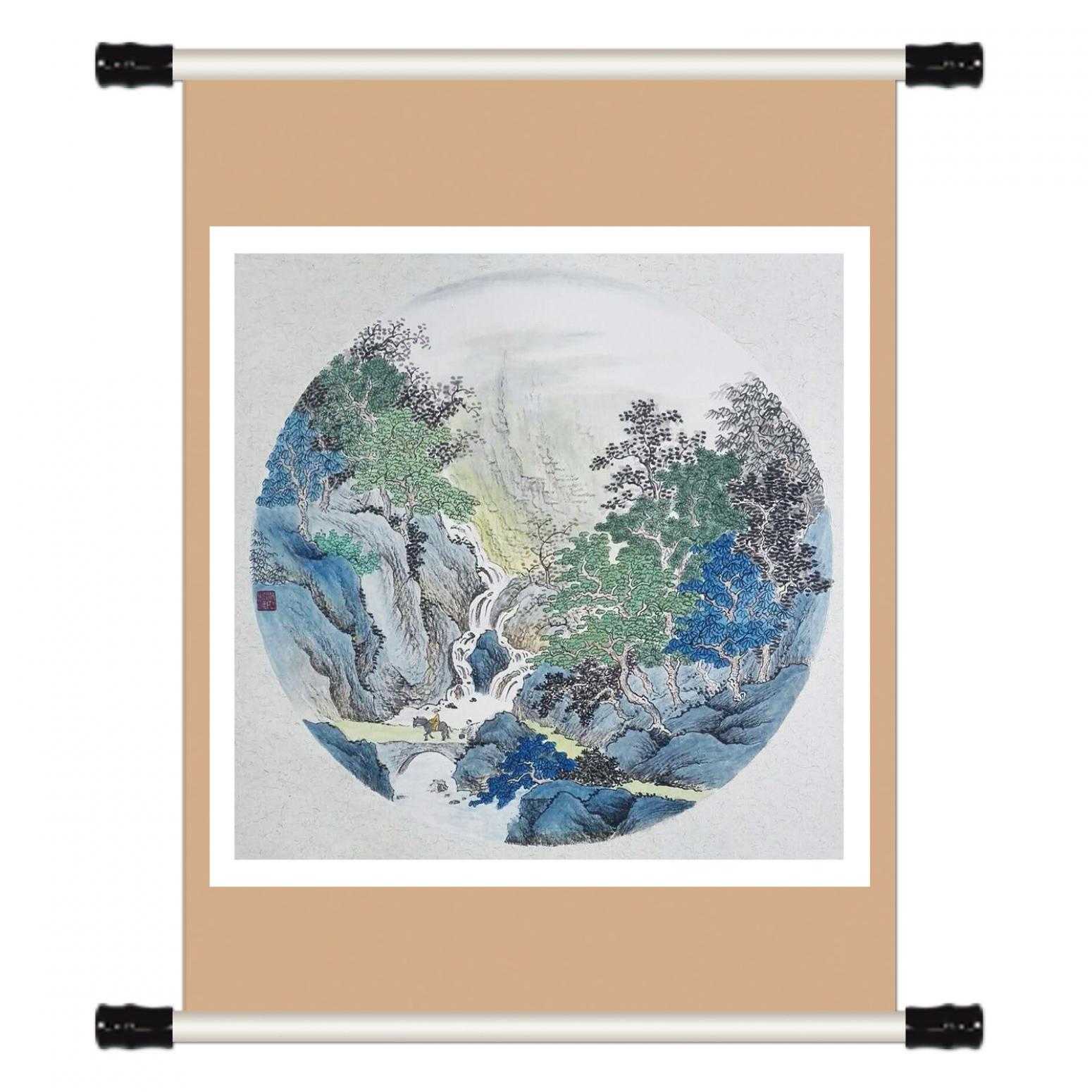 陳奇培國(guó)畫(huà)作品《【圓形軟卡】作者陳奇培 臨摹》【圖1】