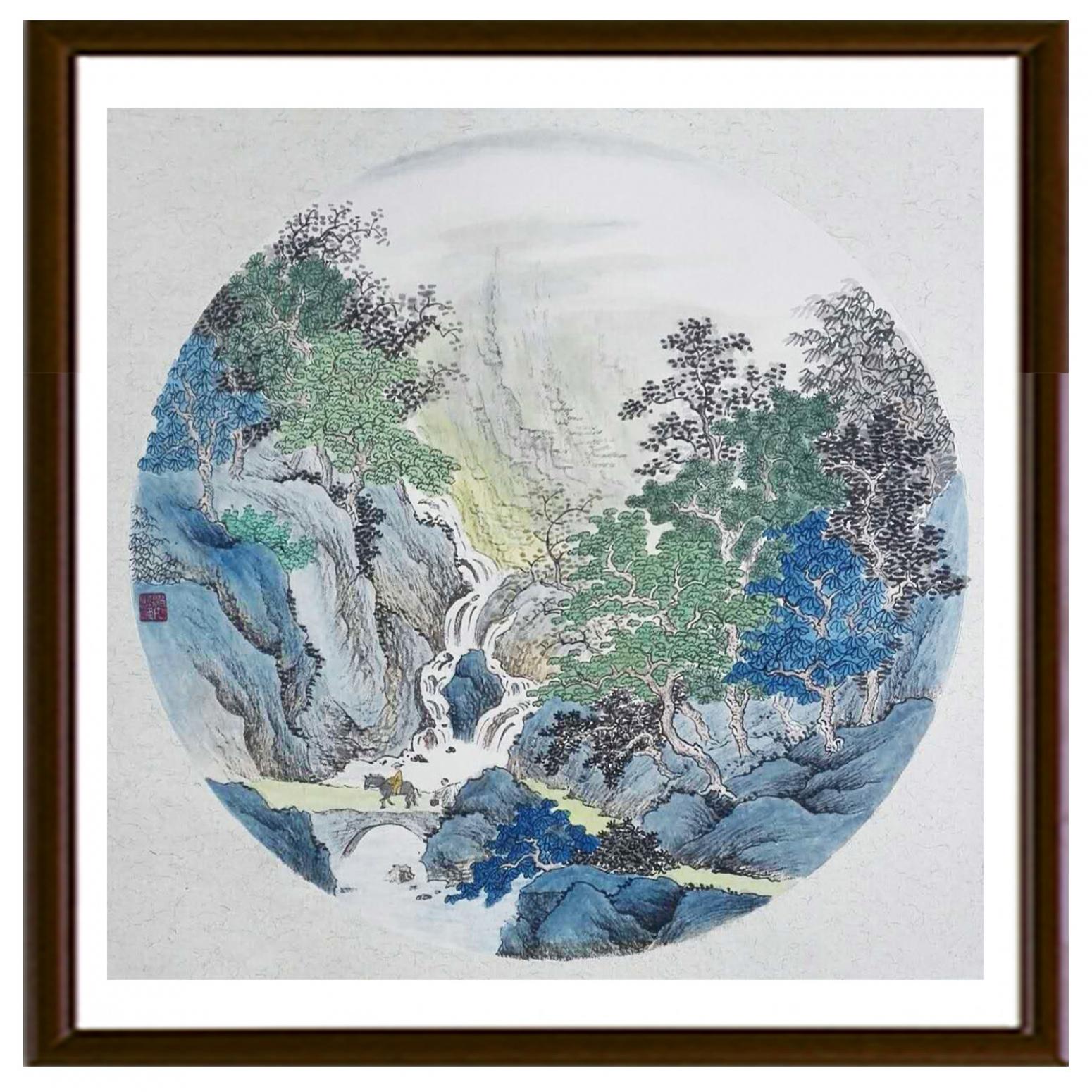 陳奇培國(guó)畫(huà)作品《【圓形軟卡】作者陳奇培 臨摹》【圖2】