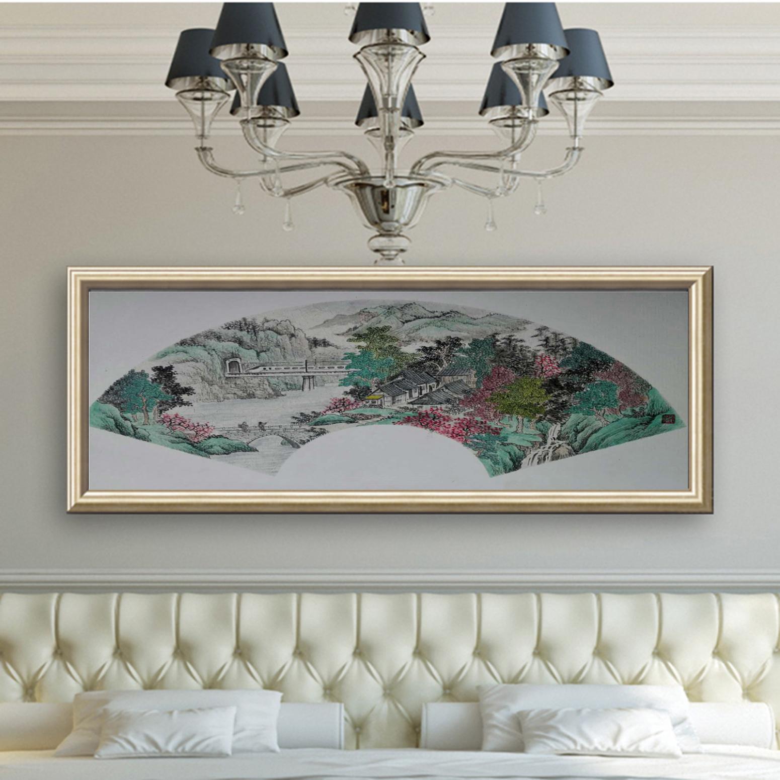 陳奇培國(guó)畫(huà)作品《【扇面】作者陳奇培 臨摹》【圖3】