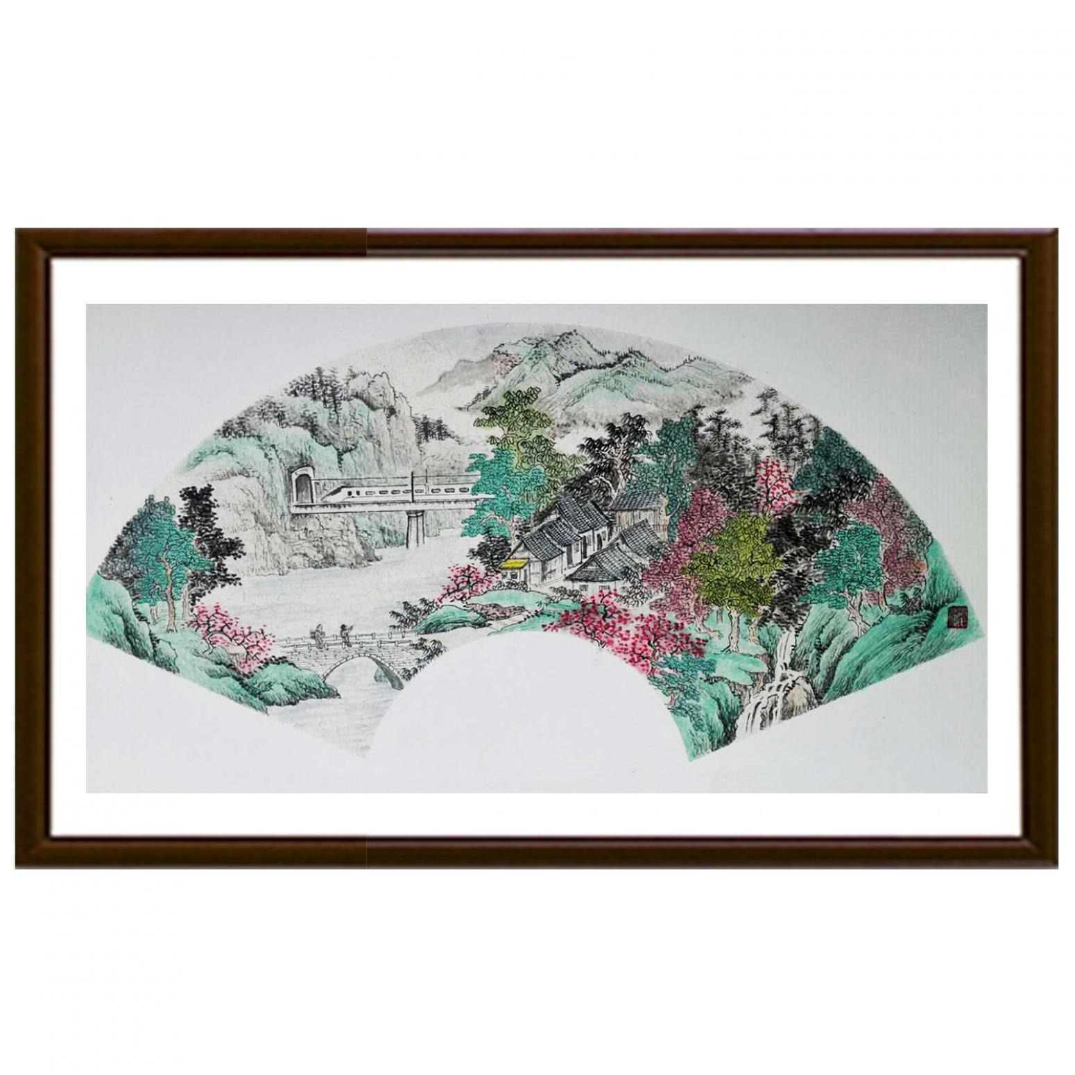 陳奇培國(guó)畫(huà)作品《【扇面】作者陳奇培 臨摹》【圖2】