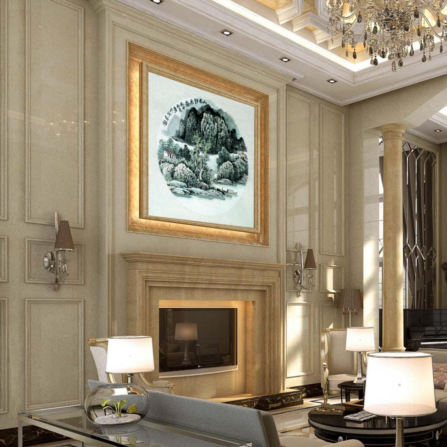 陳慶明國(guó)畫(huà)作品《【山林靜居圖】作者陳慶明》【圖3】