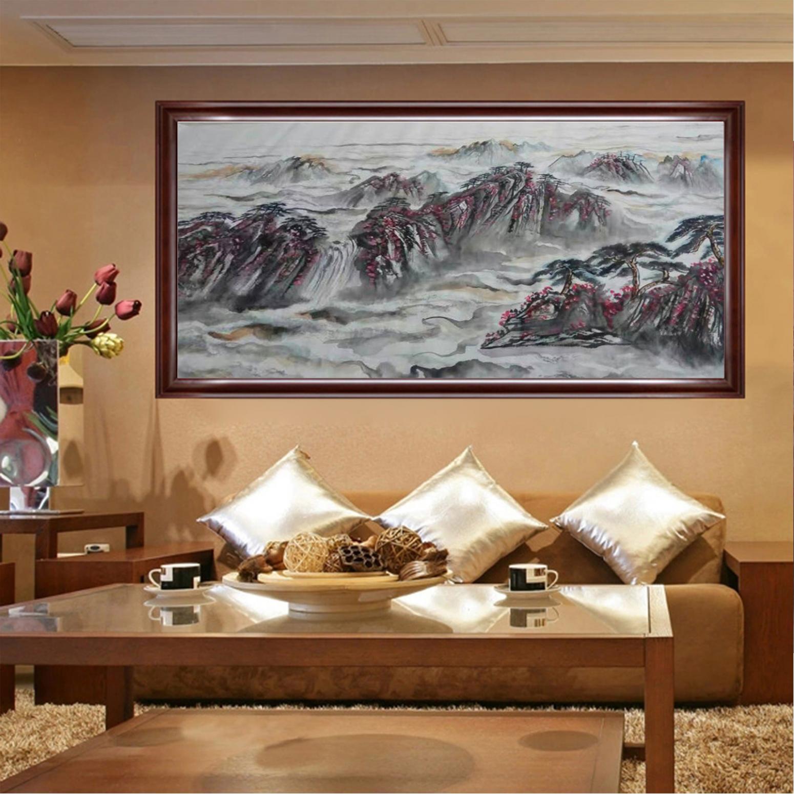 崔耀國(guó)畫作品《【煙云山】作者崔耀》【圖3】