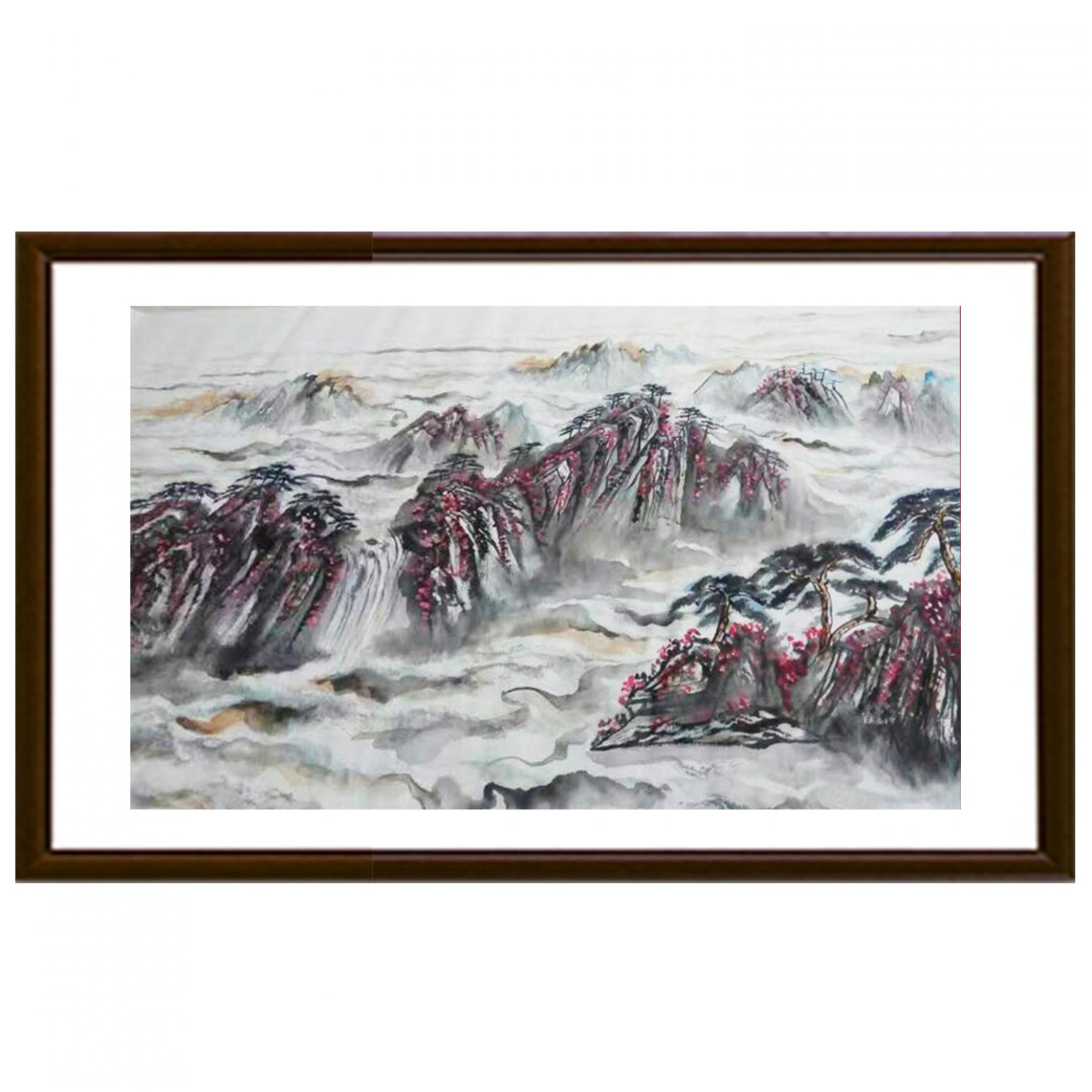 崔耀國(guó)畫作品《【煙云山】作者崔耀》【圖2】