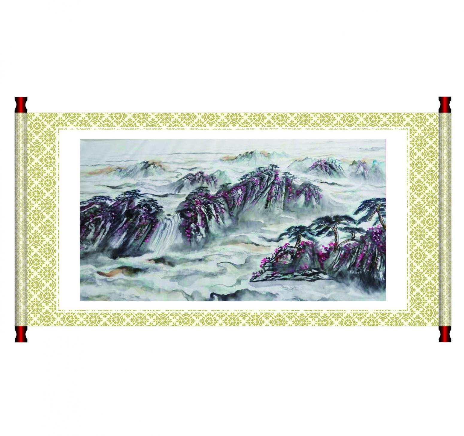 崔耀國(guó)畫作品《【煙云山】作者崔耀》【圖1】