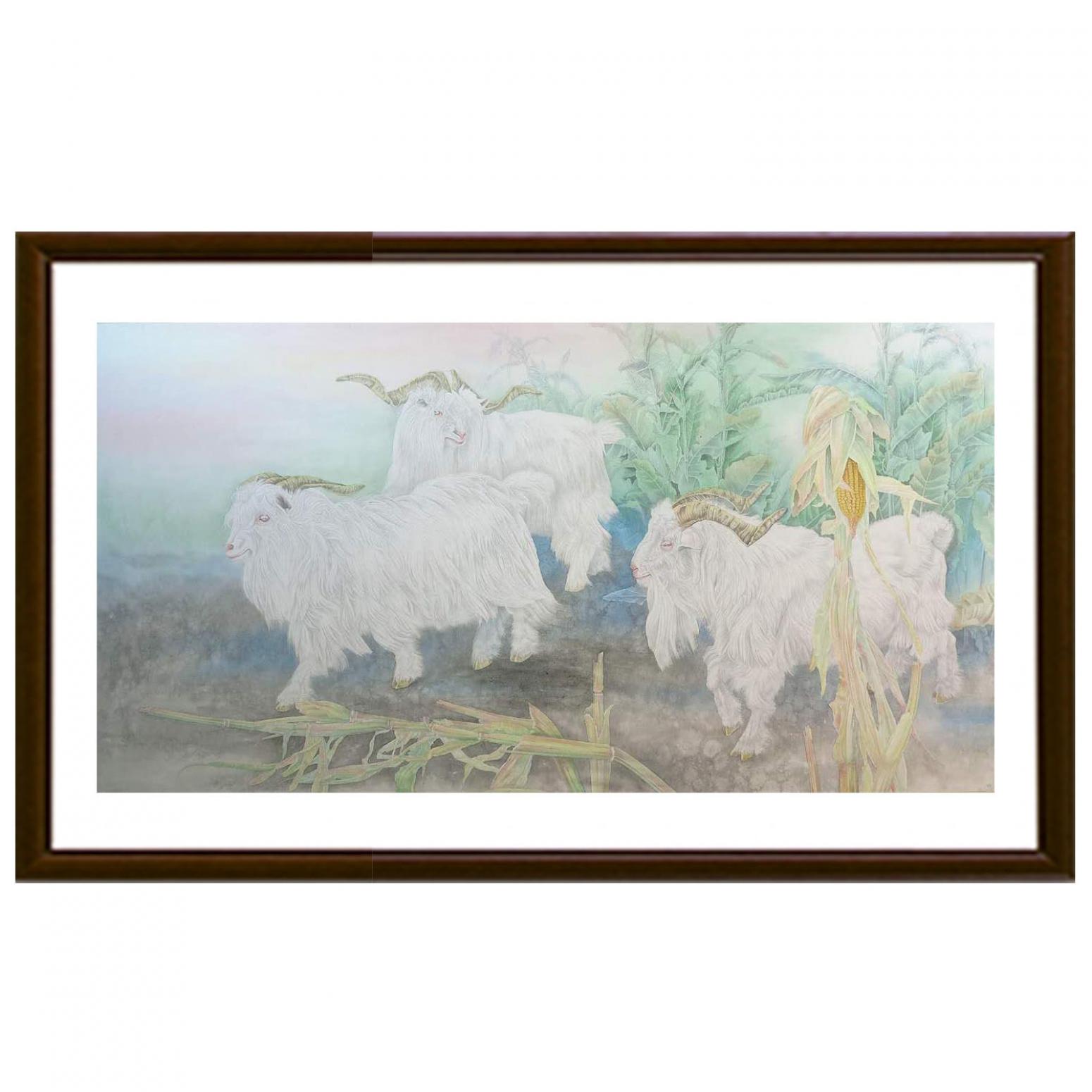 傅饒國(guó)畫作品《【三陽(yáng)開泰】作者傅饒》【圖2】