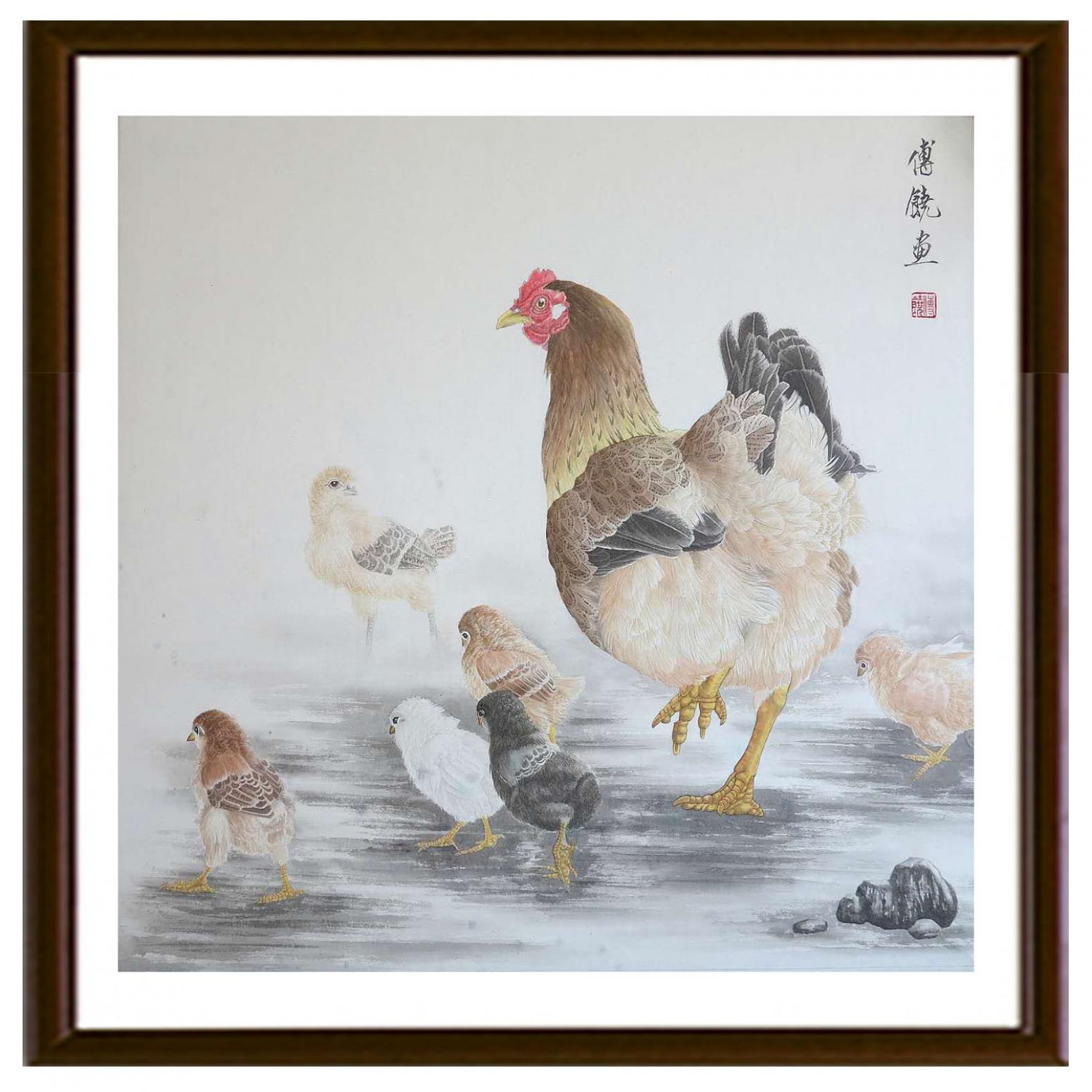 傅饒國(guó)畫(huà)作品《【合家歡】作者傅饒》【圖2】