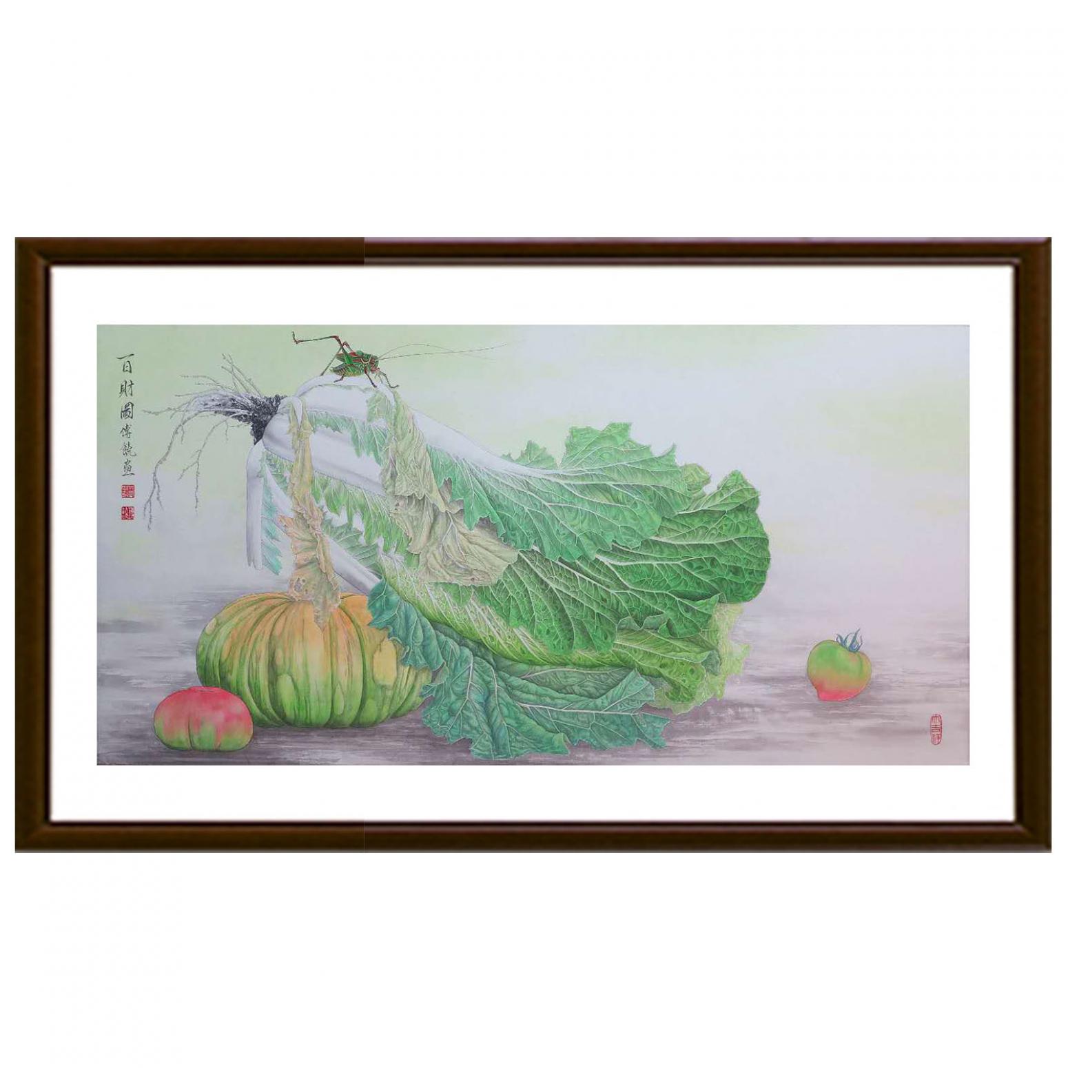 傅饒國畫作品《【百財圖4】作者傅饒》【圖2】