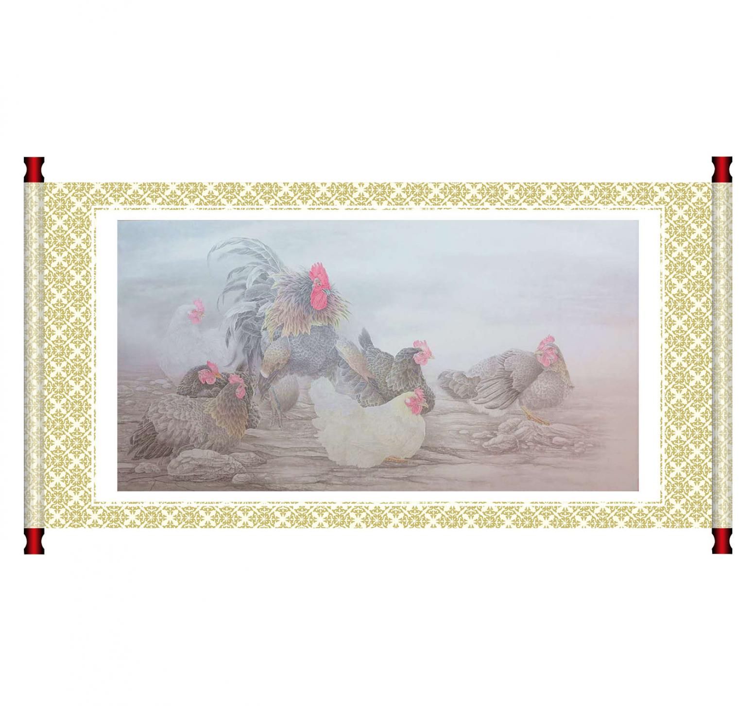 傅饒國畫作品《【群秀圖】作者傅饒》【圖1】