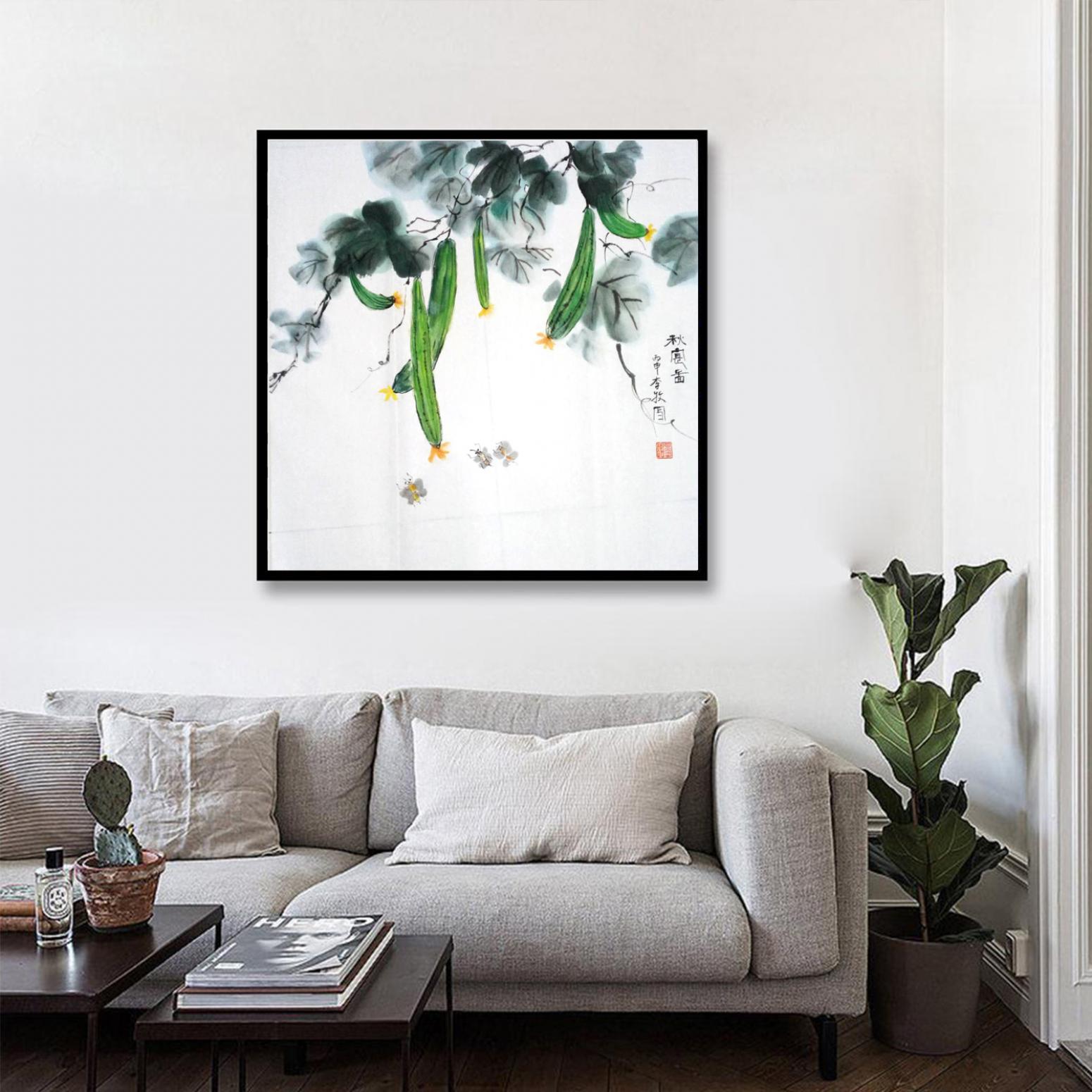 李牧國畫作品《【秋收圖】作者李牧》【圖3】