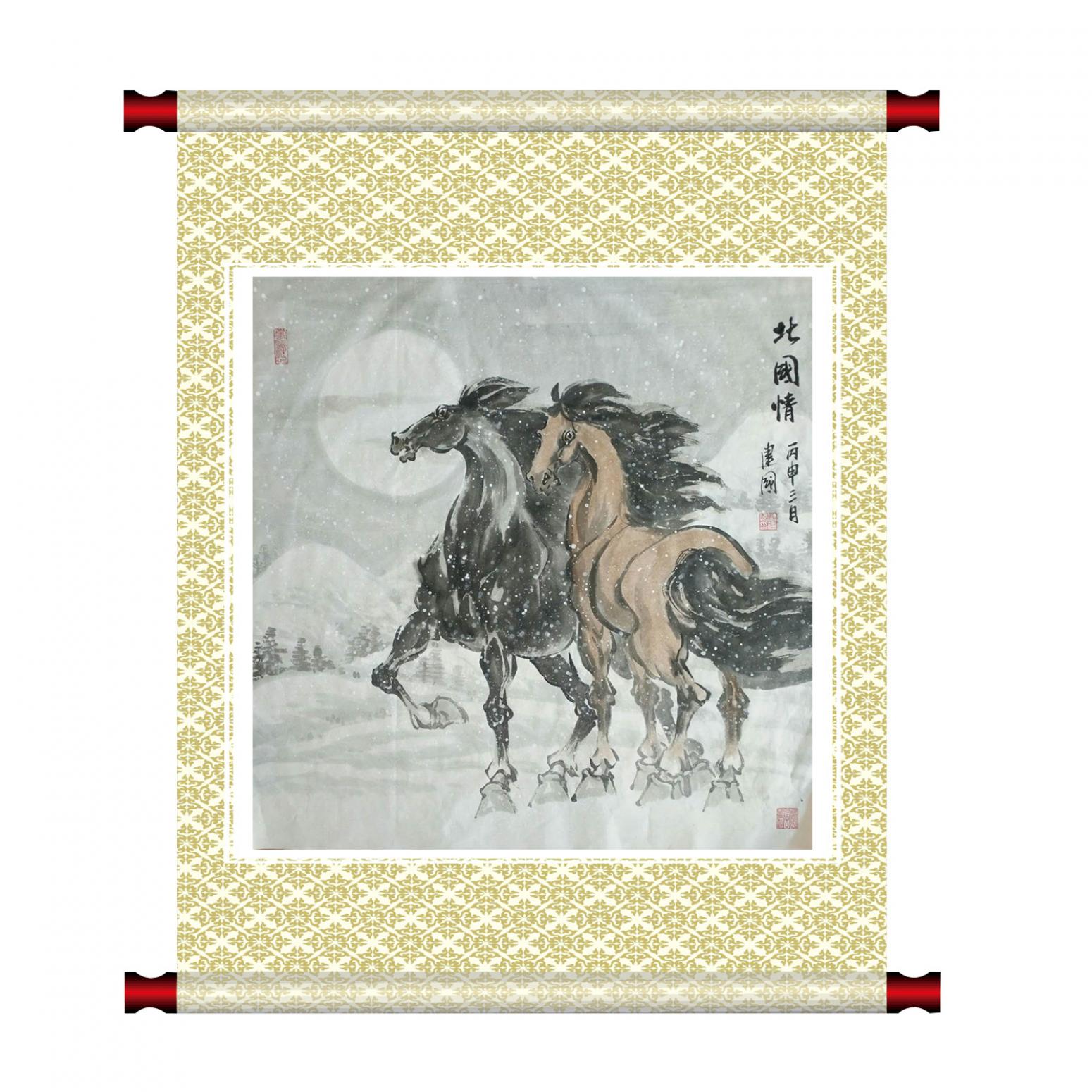 劉建國(guó)國(guó)畫作品《【北國(guó)情】作者劉建國(guó)》【圖1】